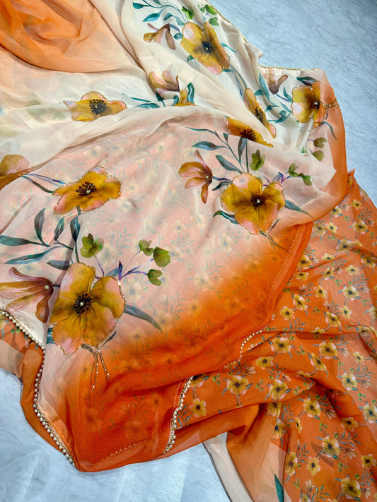 Kaddi Work Saree