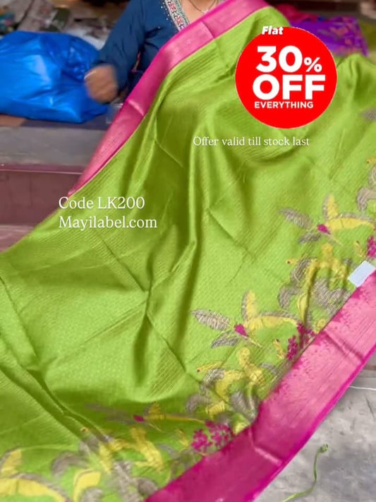 Kanchi Linen Silk Saree