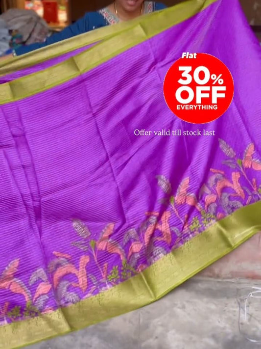 Kanchi Linen Silk Saree