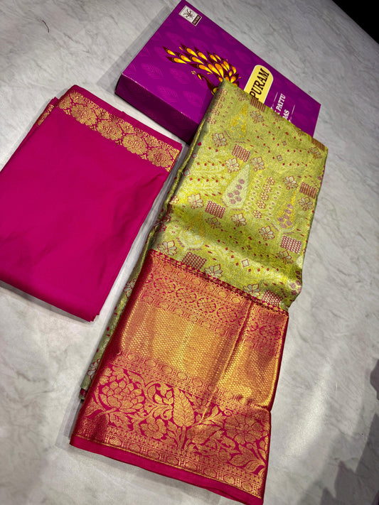Adult Kanchi Pattu Lehenga Material