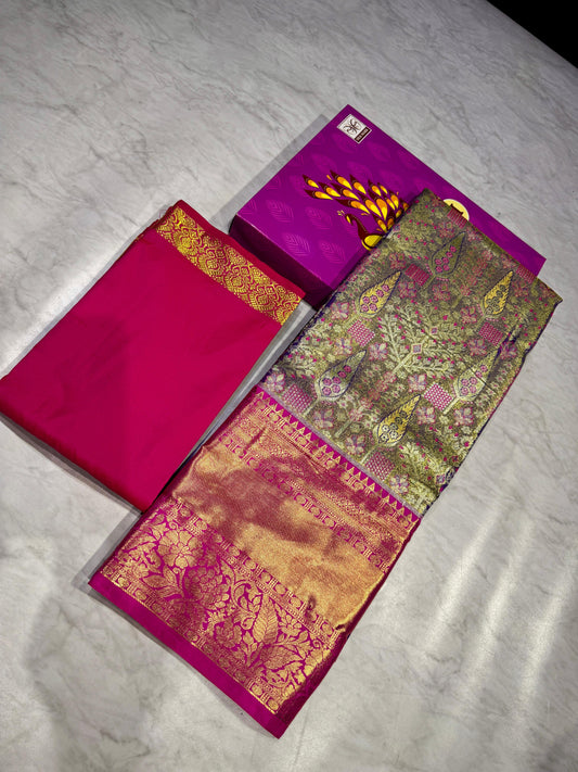Adult Kanchi Pattu Lehenga Material