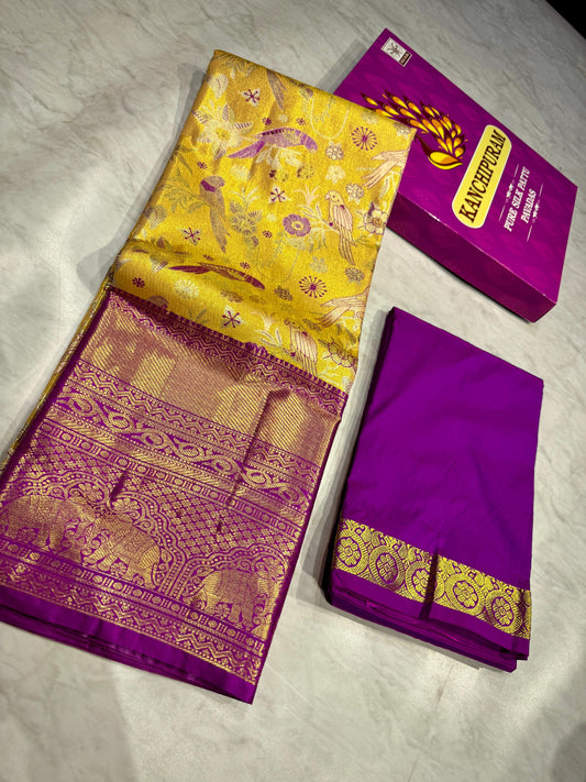Adult Kanchi Pattu Lehenga Material