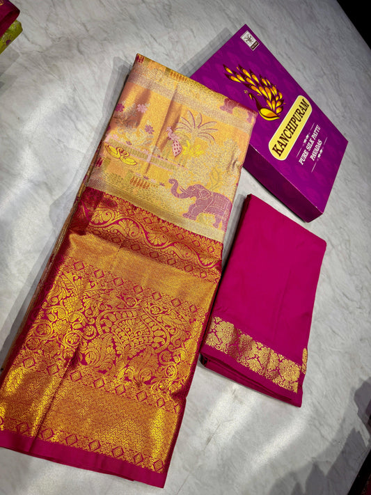 Adult Kanchi Pattu Lehenga Material