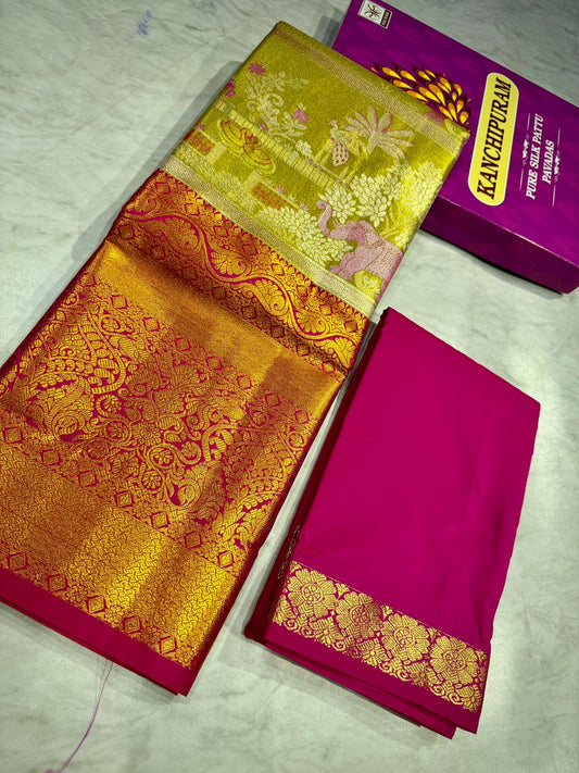 Adult Kanchi Pattu Lehenga Material