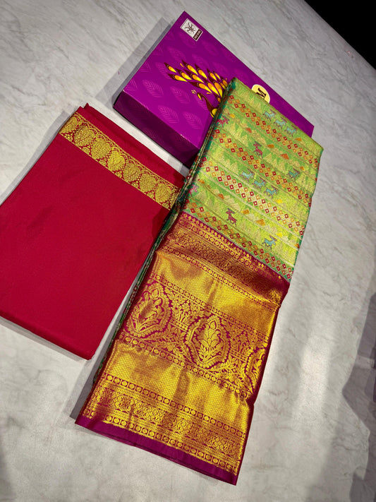 Adult Kanchi Pattu Lehenga Material