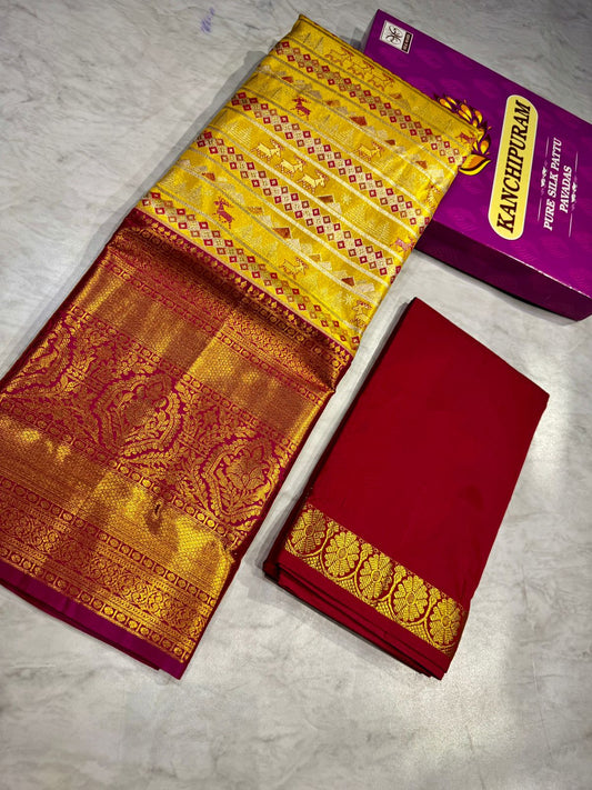 Adult Kanchi Pattu Lehenga Material