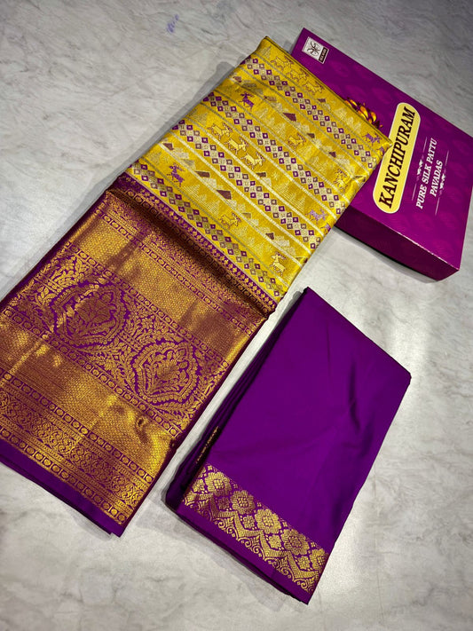 Adult Kanchi Pattu Lehenga Material