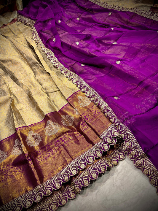 Kanchi Pattu  Semi Stitched Lehenga