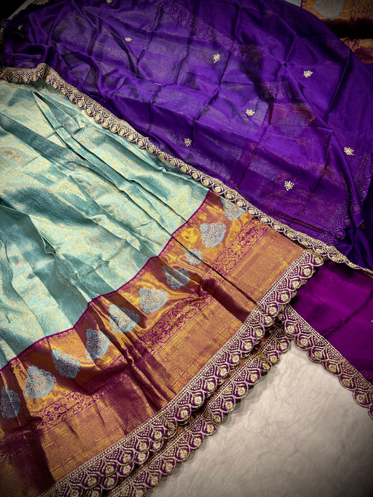Kanchi Pattu  Semi Stitched Lehenga