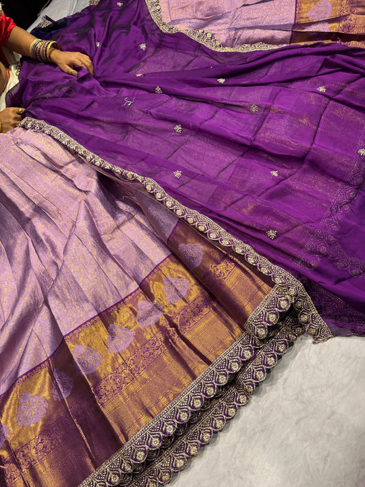 Kanchi Pattu  Semi Stitched Lehenga