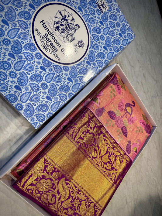 Kanchipuram Meena Weaving Saree