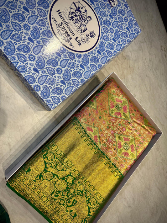 Kanchipuram Meena Weaving Saree