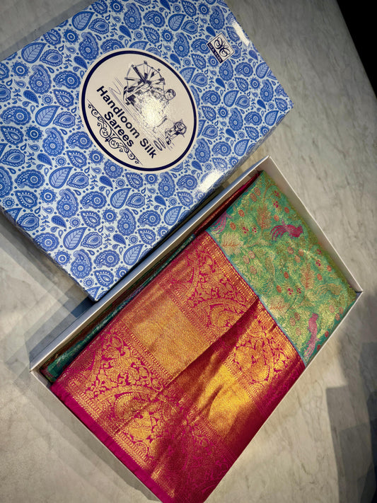 Kanchipuram Meena Weaving Saree