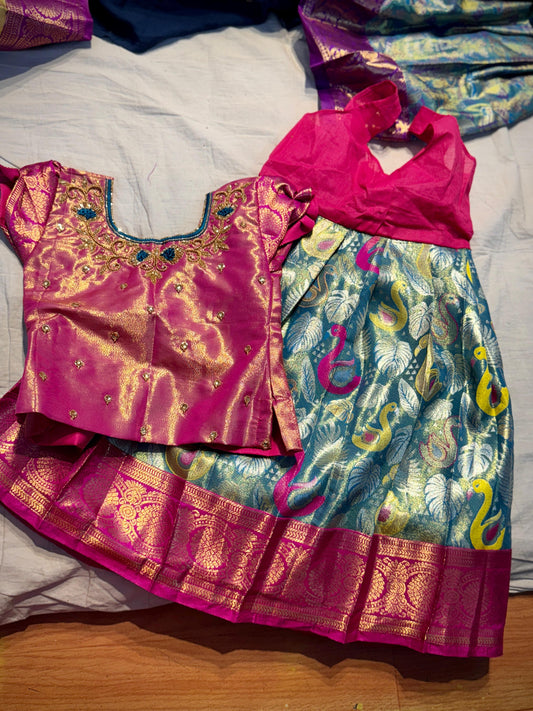 Kid's Ready To Wear Kanchi Pattu Lehenga