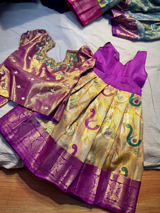 Kid's Ready To Wear Kanchi Pattu Lehenga