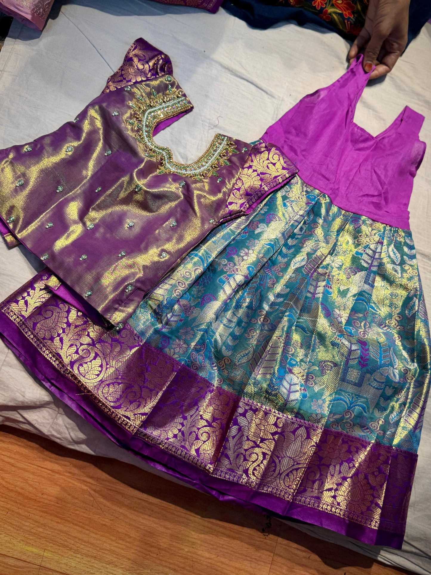 Kid's Ready To Wear Kanchi Pattu Lehenga