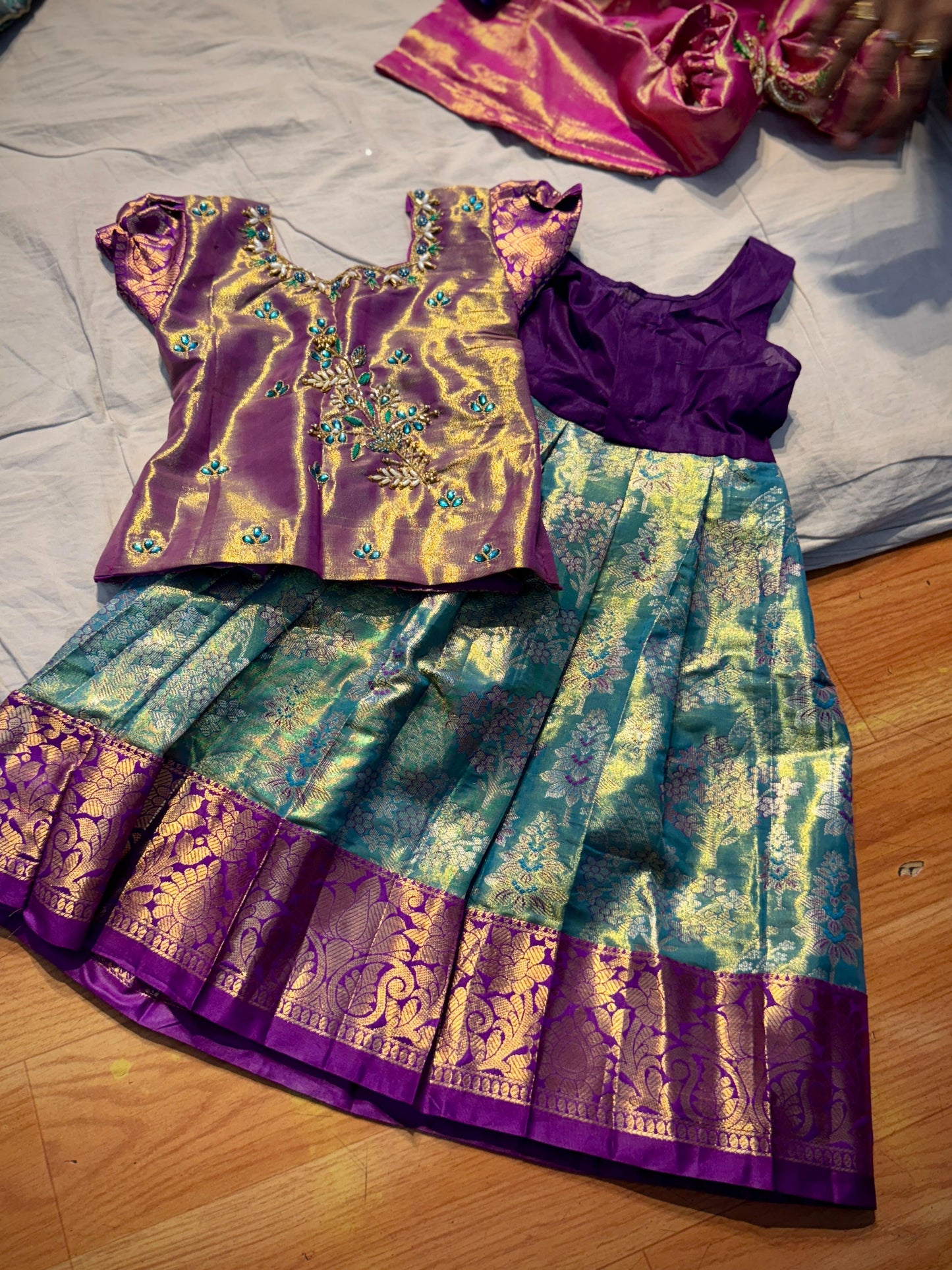 Kid's Ready To Wear Kanchi Pattu Lehenga