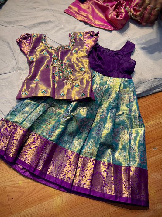 Kid's Ready To Wear Kanchi Pattu Lehenga
