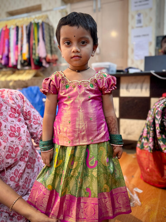 Kid's Ready To Wear Kanchi Pattu Lehenga