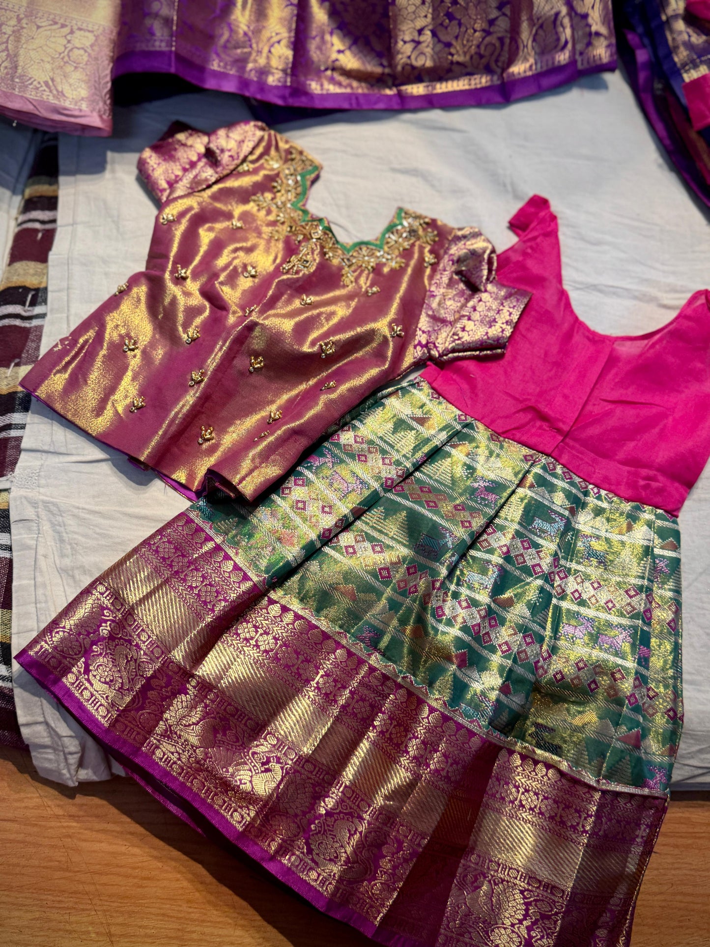 Kid's Ready To Wear Kanchi Pattu Lehenga