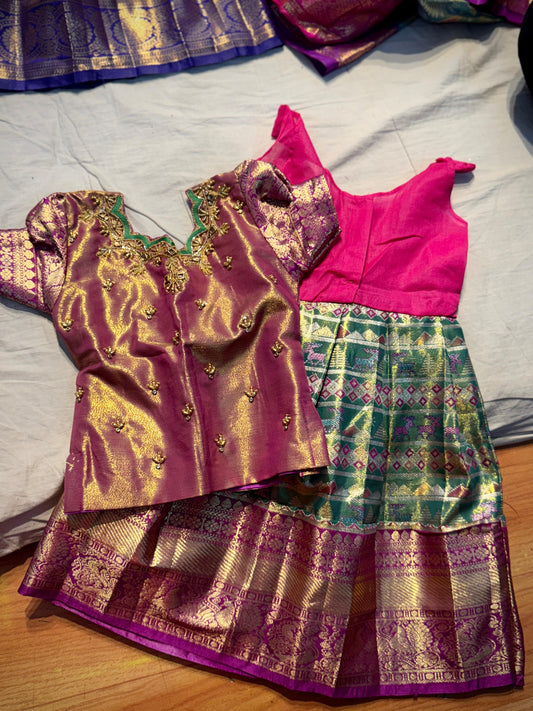 Kid's Ready To Wear Kanchi Pattu Lehenga