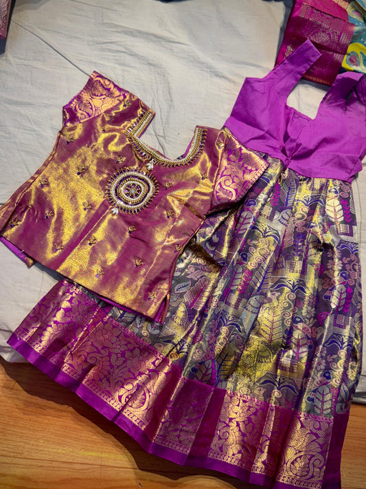 Kid's Ready To Wear Kanchi Pattu Lehenga