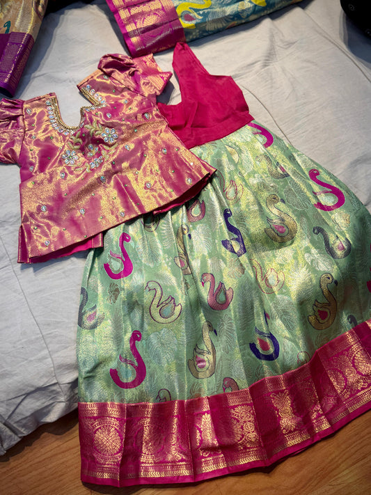 Kid's Ready To Wear Kanchi Pattu Lehenga