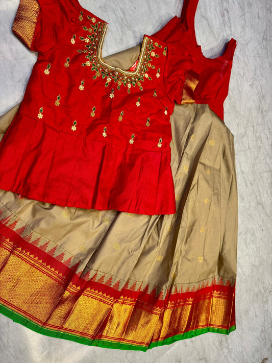 Kids Kanchi Pattu Lehenga