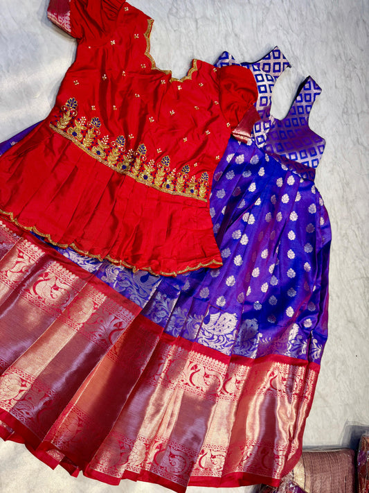 Kids Kanchi Pattu Lehenga
