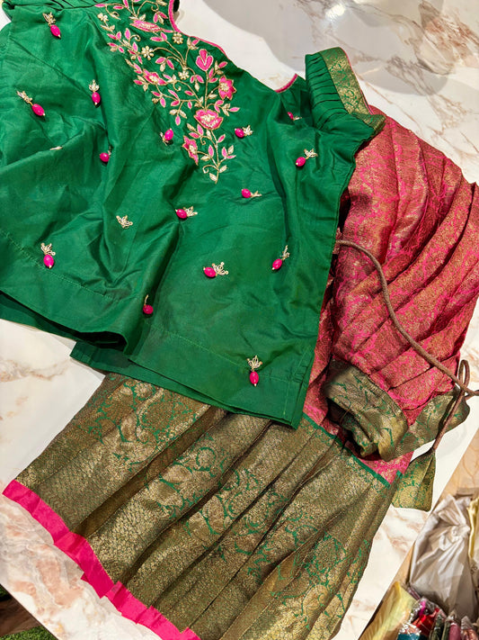 Kids Kanchi Pattu Lehenga