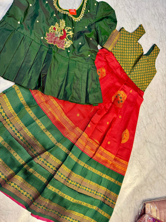 Kids Kanchi Pattu Lehenga