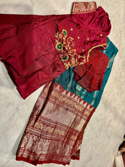 Kids Kanchi Pattu Lehenga