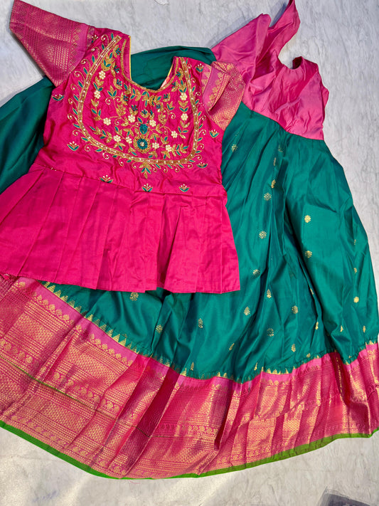 Kids Kanchi Pattu Lehenga