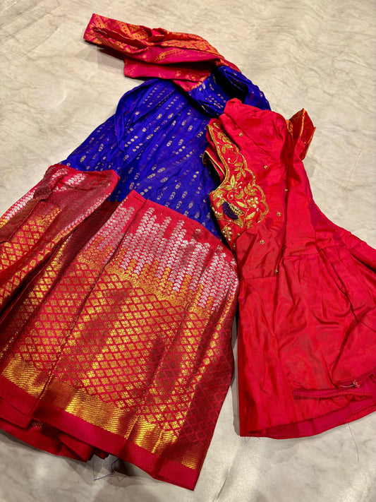 Kids Kanchi Pattu Lehenga