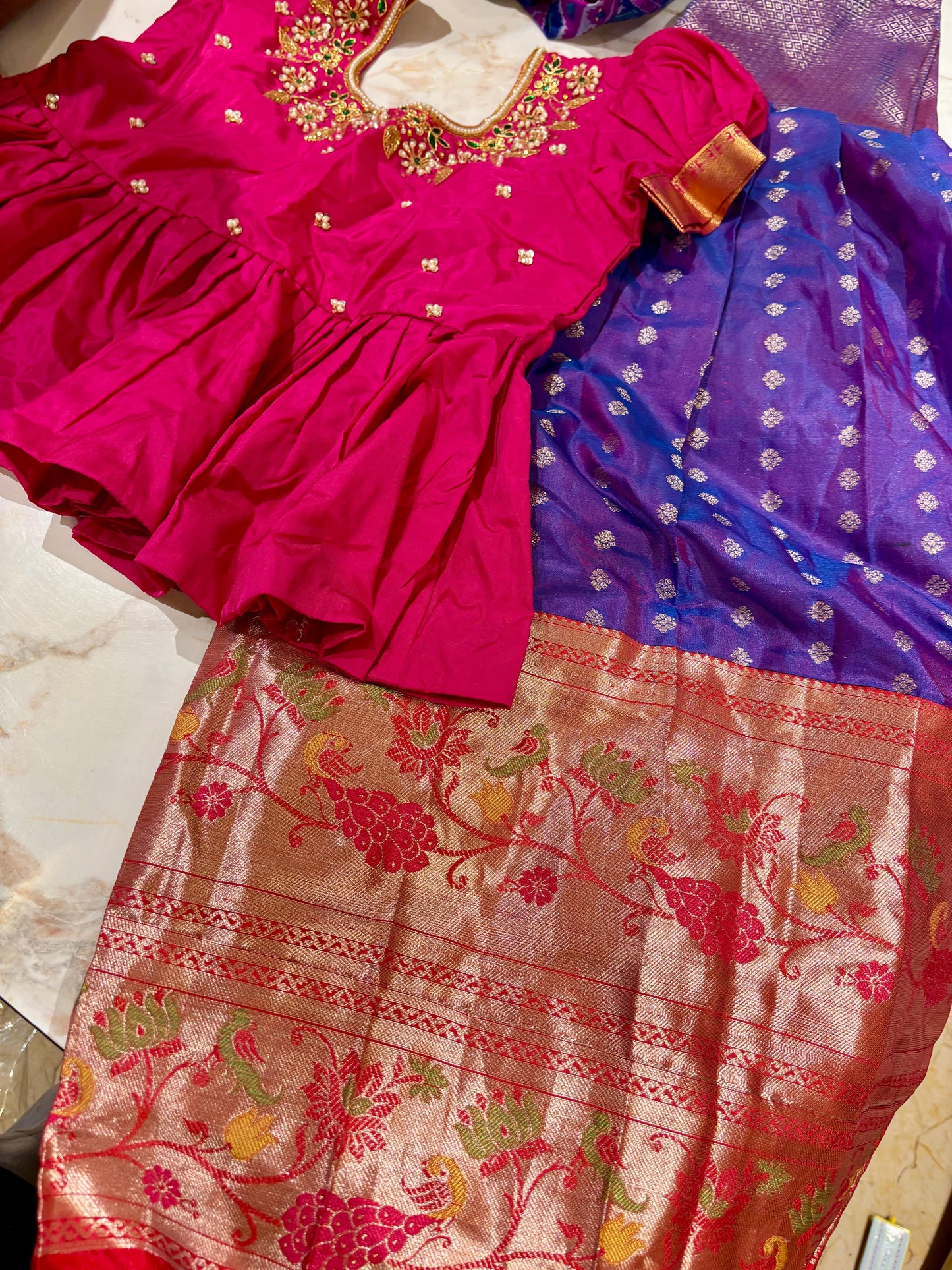 Kids Kanchi Pattu Lehenga