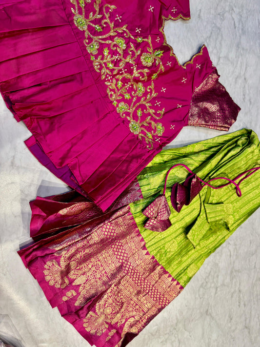 Kids Kanchi Pattu Lehenga