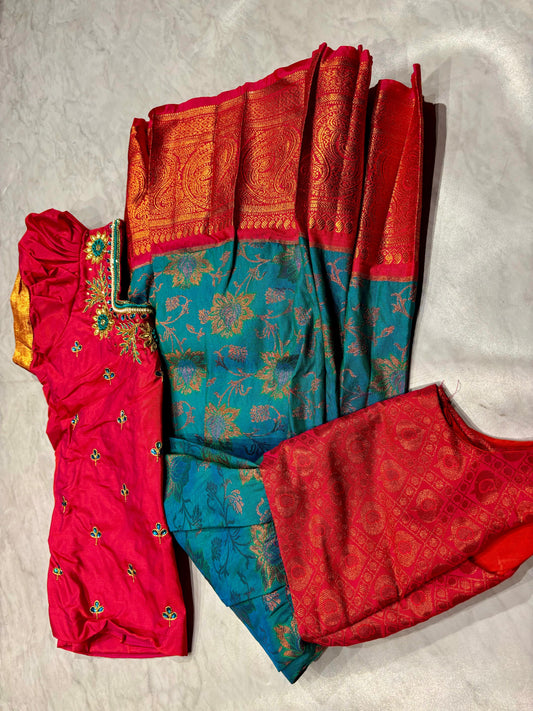 Kids Kanchi Pattu Lehenga
