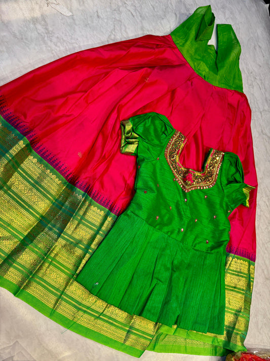 Kids Kanchi Pattu Lehenga