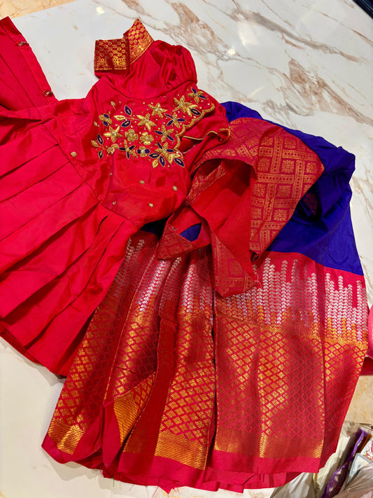 Kids Kanchi Pattu Lehenga