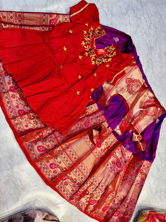 Kids Kanchi Pattu Lehenga