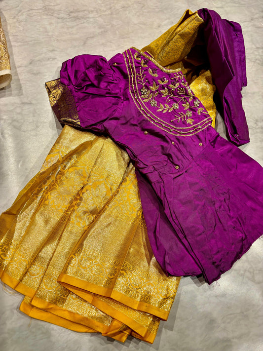 Kids Kanchi Pattu Lehenga