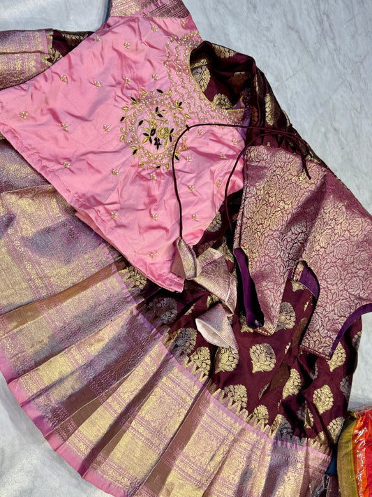 Kids Kanchi Pattu Lehenga