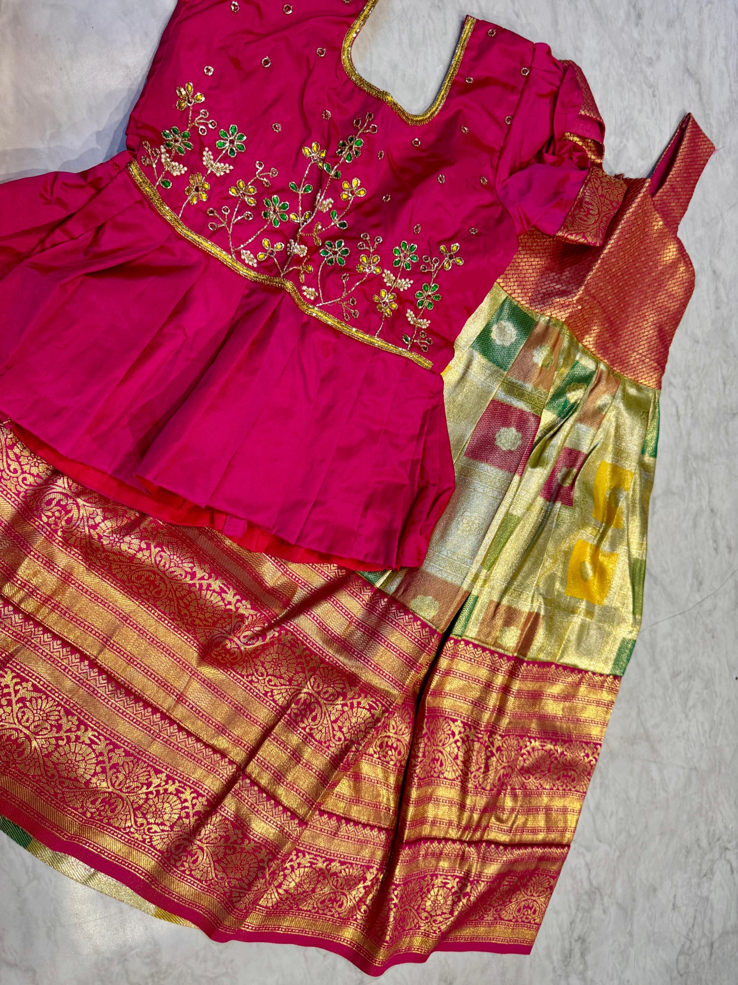 Kids Kanchi Pattu Lehenga