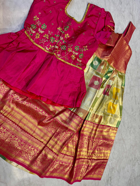 Kids Kanchi Pattu Lehenga