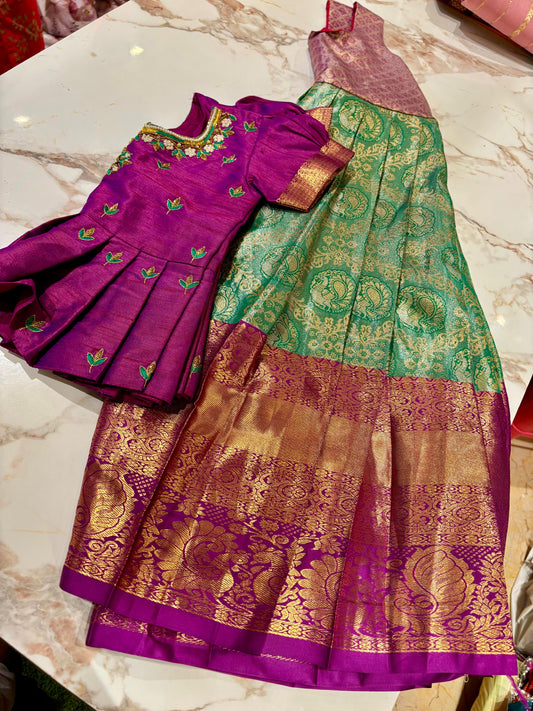 Kids Kanchi Pattu Lehenga