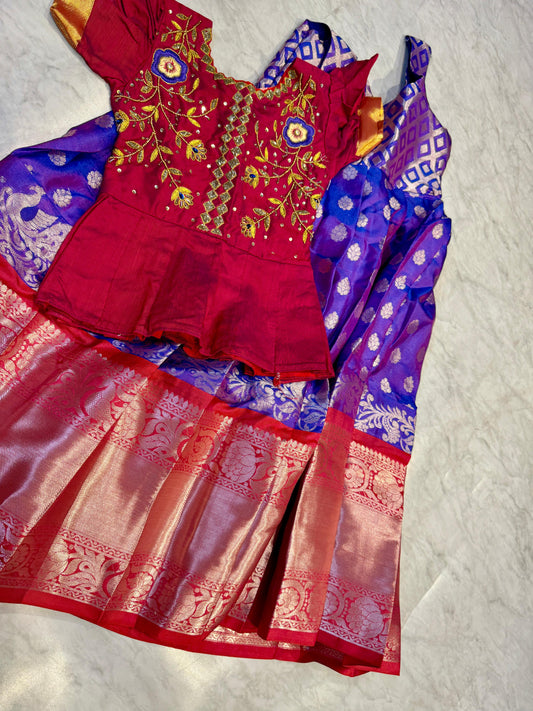 Kids Kanchi Pattu Lehenga