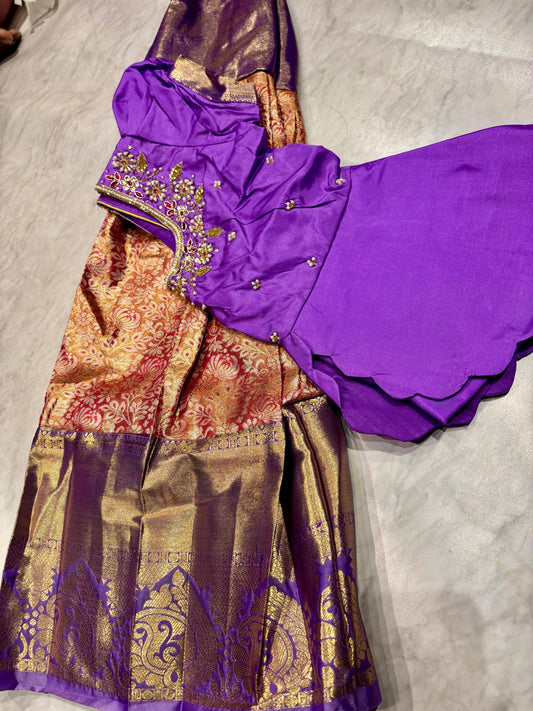 Kids Kanchi Pattu Lehenga