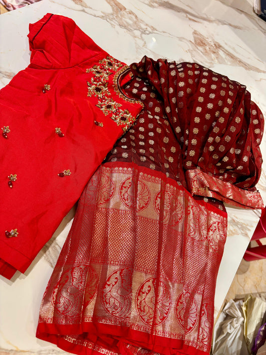Kids Kanchi Pattu Lehenga