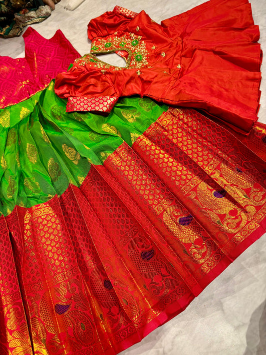 Kids Kanchi Pattu Lehenga