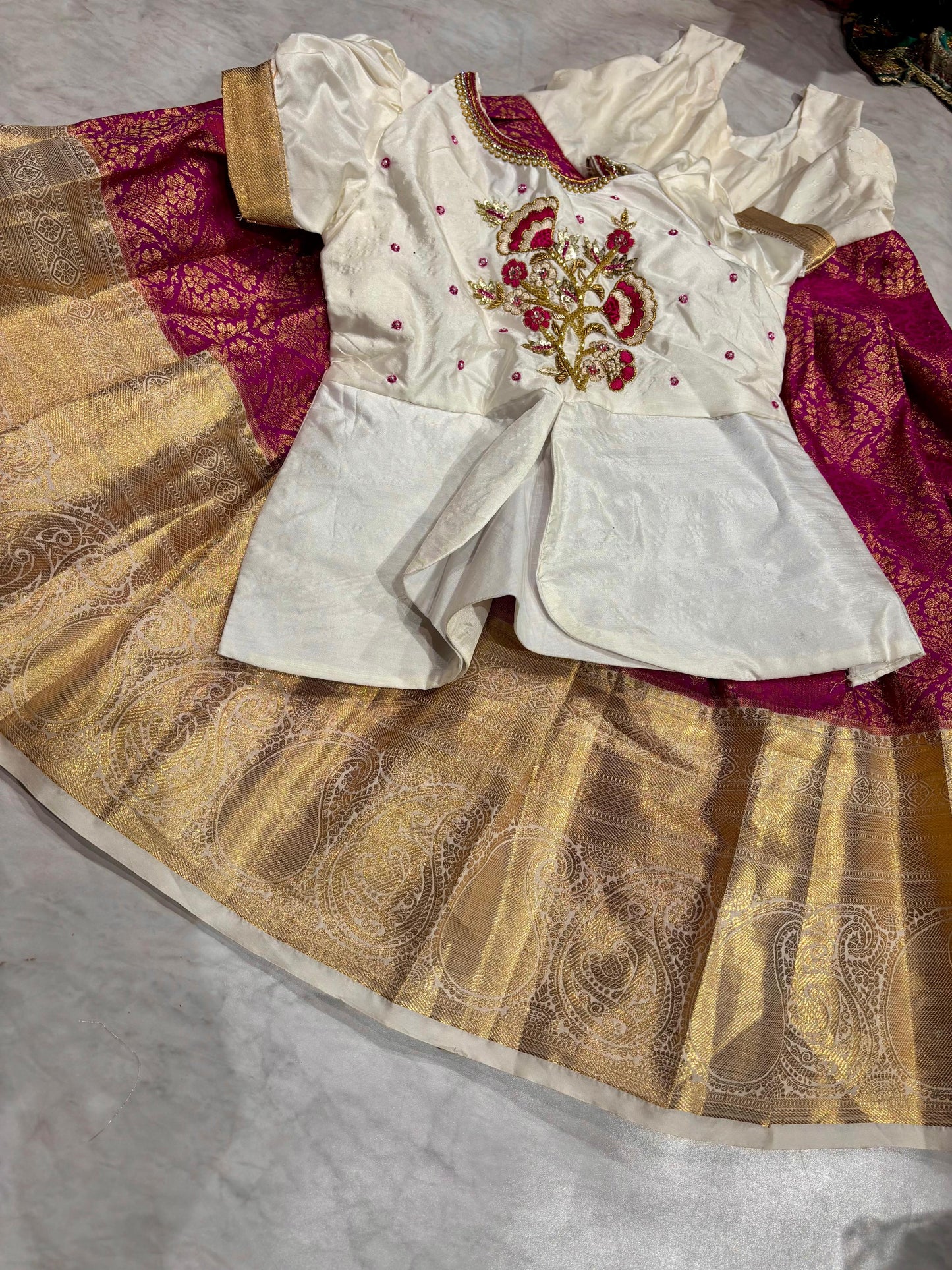 Kids Kanchi Pattu Lehenga
